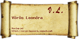 Vörös Leonóra névjegykártya
