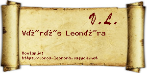 Vörös Leonóra névjegykártya