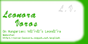 leonora voros business card